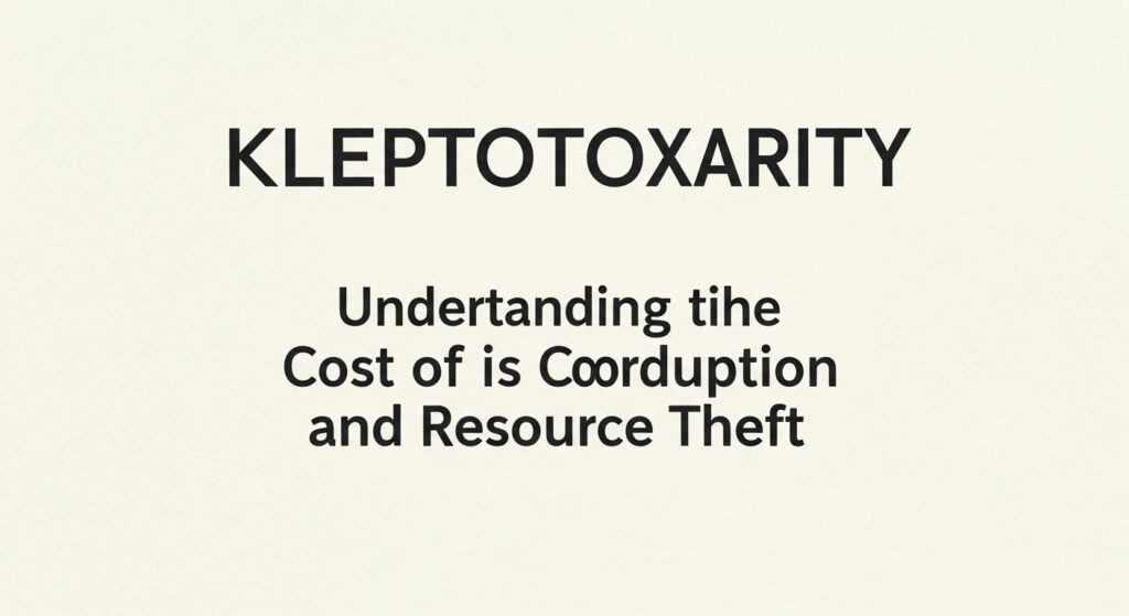 Kleptotoxicity: Understanding the Hidden Cost of Corruption and Resource Theft